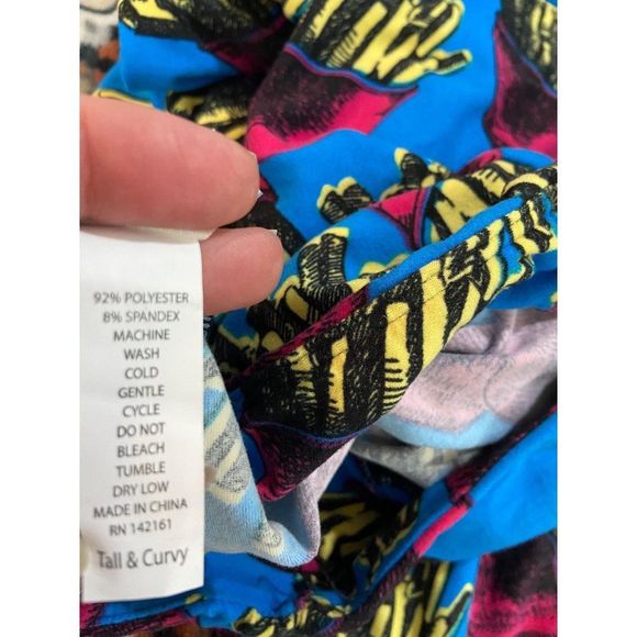 LuLaRoe LIMITED EDITION OS FRENCH FRY RARE NOVELTY  Leggings One Size - Picture 6 of 6